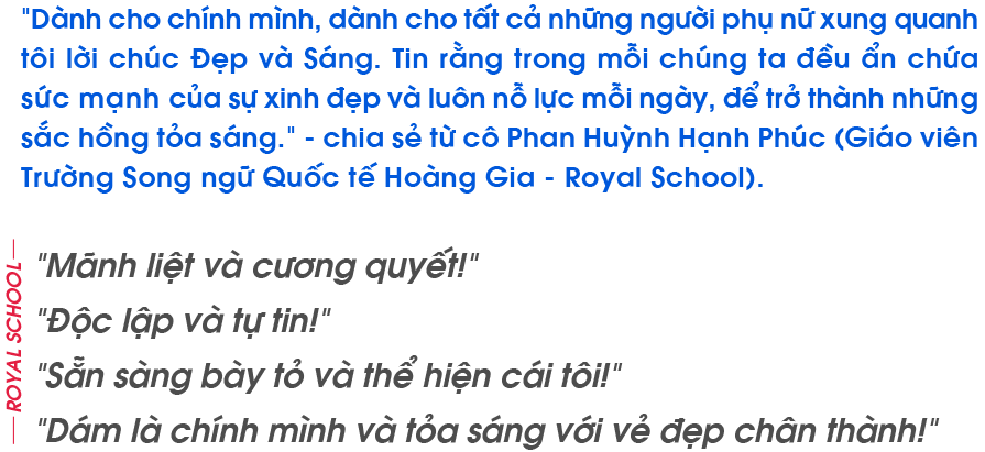 Bản lĩnh của những sắc hồng rạng ngời ở Royal School - Ảnh 1.