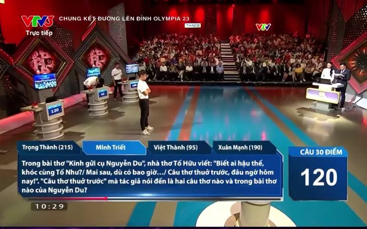 Chuyện của học sinh đầu tiên ở Phú Yên vào chung kết Đường lên đỉnh Olympia- Ảnh 3. Câu hỏi kịch tính nhất Đường lên đỉnh Olympia 2023