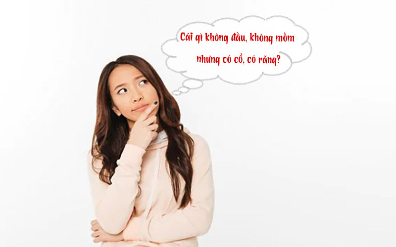 Câu đố hack não: Cái gì không đầu, không mồm nhưng có cổ, có răng?