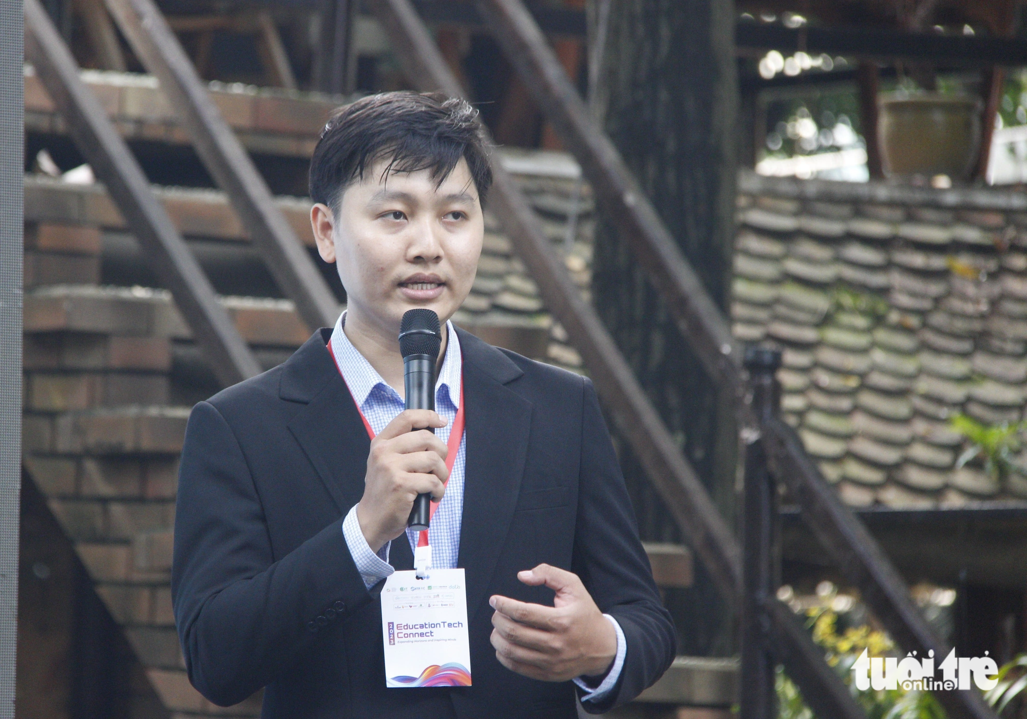 Ông Huỳnh Đức Huy - nhà sáng lập kiêm giám đốc Công ty cổ phần công nghệ giáo dục DOTB - Ảnh: CÔNG TRIỆU