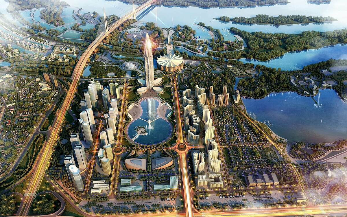 Tháp tài chính 108 tầng có làm ảnh hưởng phương thức bay tại sân bay Nội Bài?- Ảnh 2. Khởi động thành phố thông minh tỉ đô phía bắc Hà Nội, sẽ xây tòa tháp 108 tầng