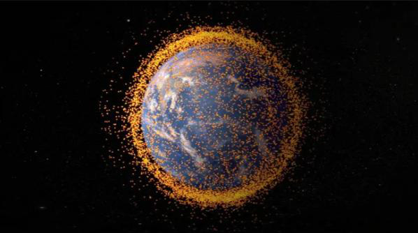 NASA graphic showing the amount of space junk currently orbiting Earth - Source: NASA