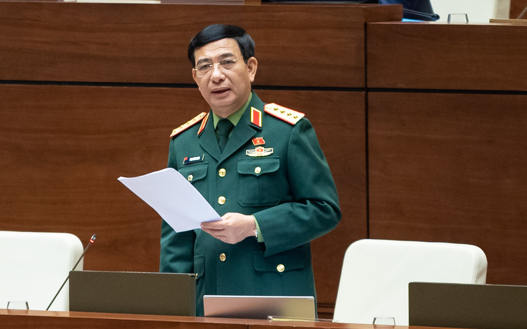 Chủ tịch nước Võ Văn Thưởng dự Hội nghị Quân chính toàn quân 2023- Ảnh 4. Đại tướng Phan Văn Giang: Phải có chính sách lương, thưởng, nhà ở thu hút chuyên gia quân sự