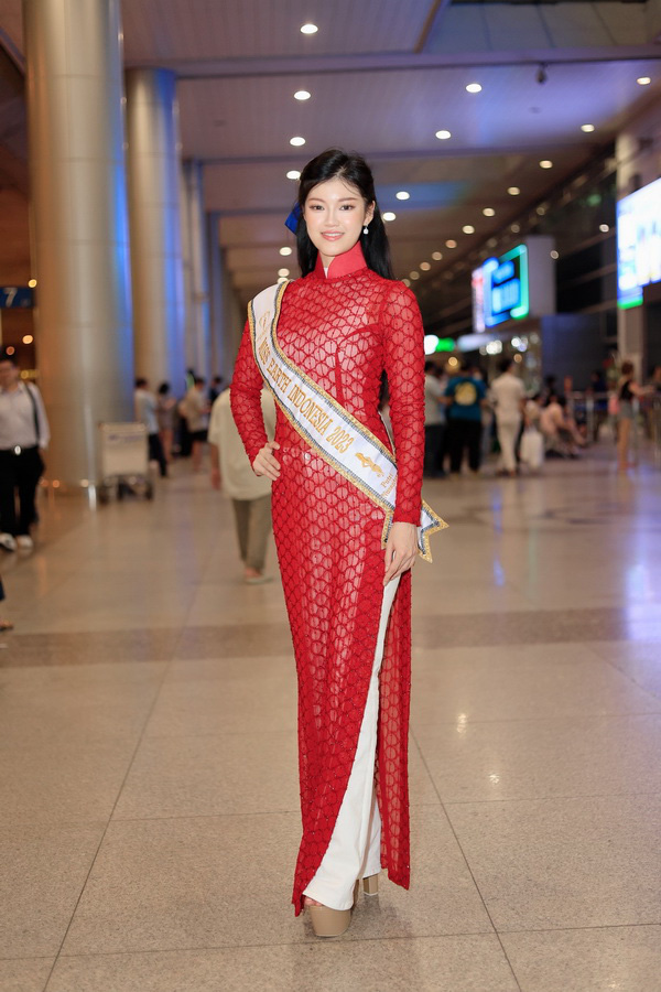 Thí sinh Miss Earth 2023 háo hức diện áo dài khi đến Việt Nam- Ảnh 6.