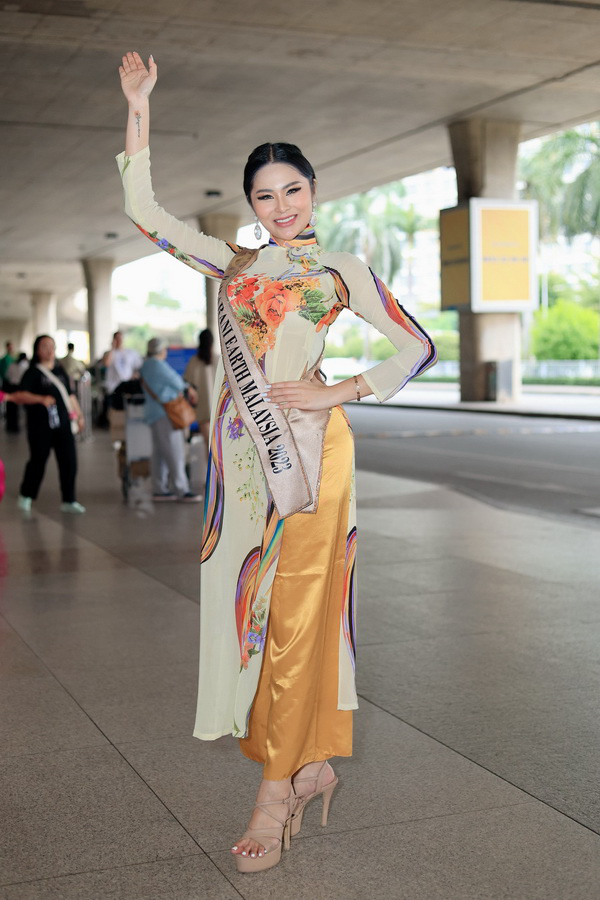 Thí sinh Miss Earth 2023 háo hức diện áo dài khi đến Việt Nam- Ảnh 7.