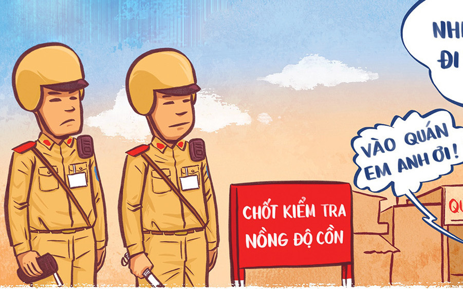 Thổi chung ống đo nồng độ cồn có lây bệnh đường hô hấp?- Ảnh 2. Siết chặt nồng độ cồn: Quán nhậu đìu hiu, ma men tiu nghỉu