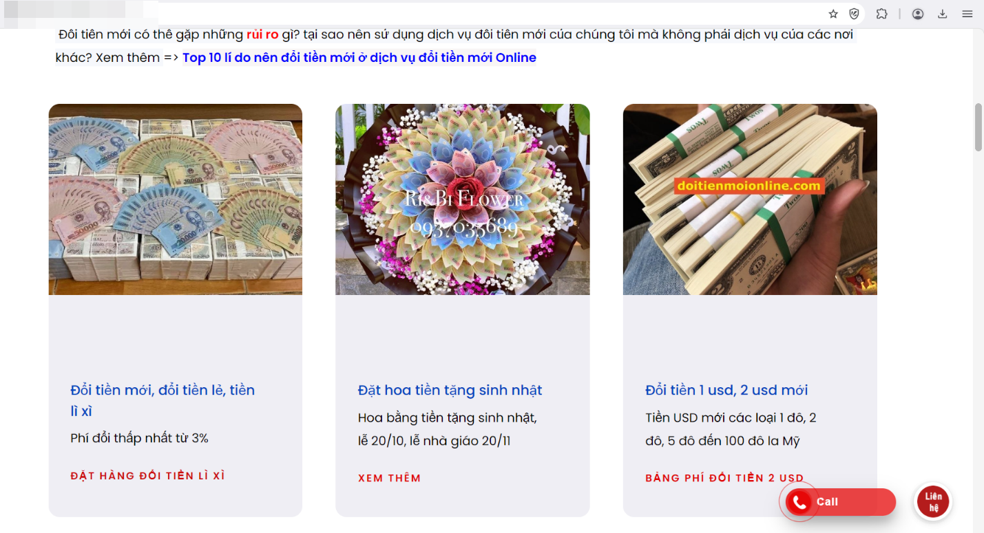Quảng cáo đổi tiền trên mạng - Ảnh: N.MINH Quảng cáo đổi tiền trên mạng - Ảnh: N.MINH