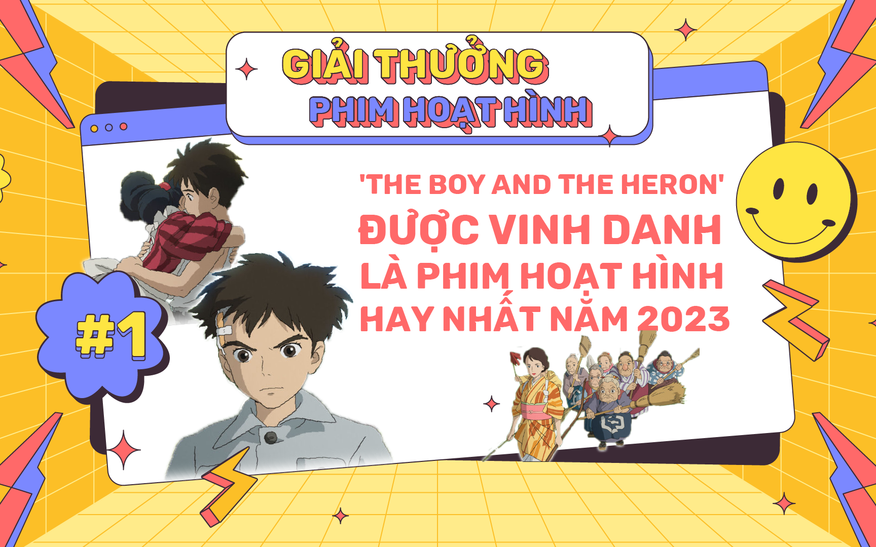 "The Boy and The Heron" của Miyazaki được vinh danh là phim hoạt hình hay nhất năm 2023