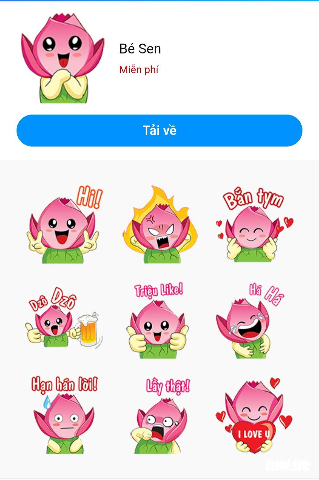 Bộ sticker bé tra Đồng Tháp 'chạy' miễn phí trên Zalo - Ảnh 3.