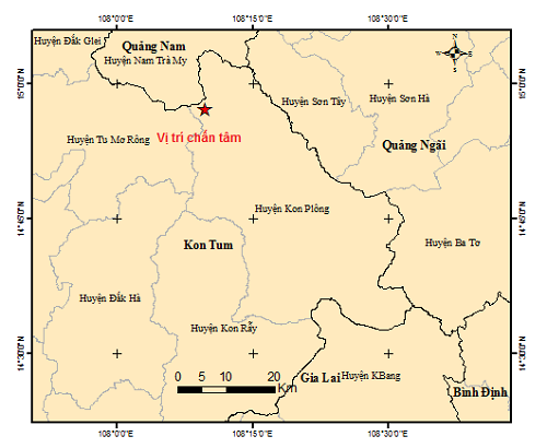 Một ngày 5 trận động đất ở Kon Tum - Ảnh 1.