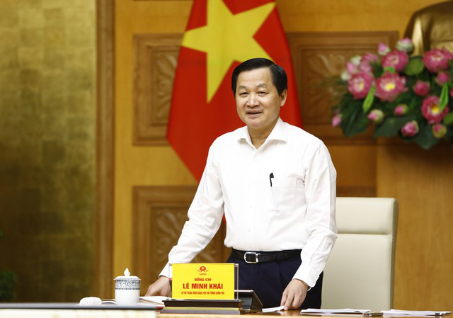 Phó thủ tướng Lê Minh Khái yêu cầu kịp thời cảnh báo các nguy cơ ảnh hưởng đến giá, lạm phát để có các biện pháp ứng phó phù hợp - Ảnh: VGP