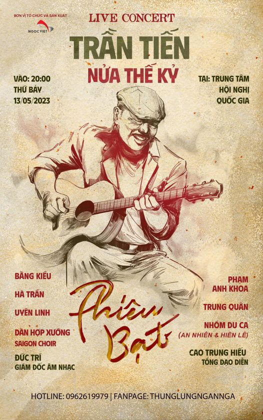 Poster live concert "Nửa thế kỷ phiêu bạt" - Ảnh: BTC