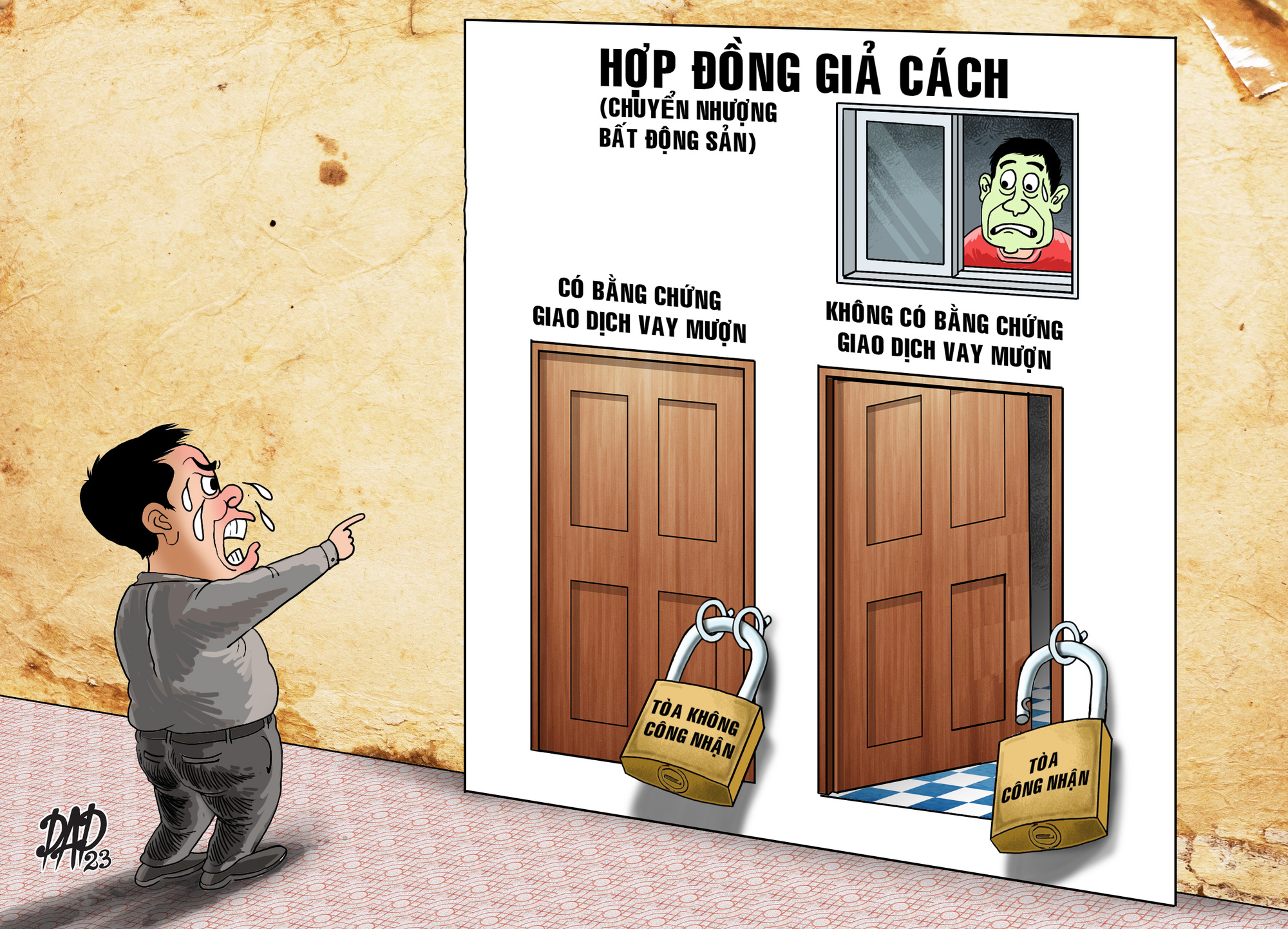 Rủi ro mất tài sản khi vay tiền bằng hình thức ký hợp đồng giả cách (Ảnh minh hoạ). Nguồn: tuoitre.vn