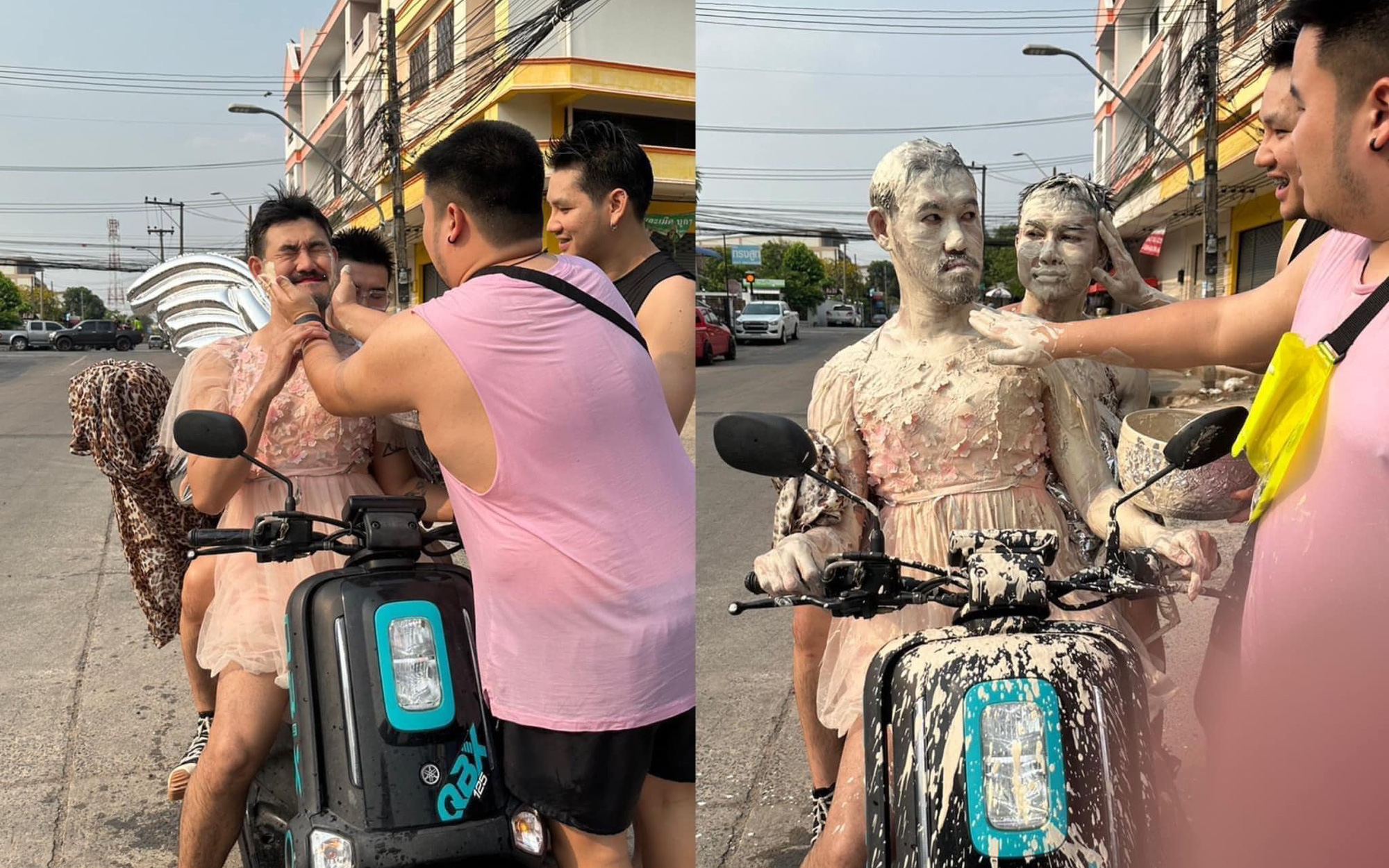Ảnh vui 16-4: Đi lễ hội té nước Songkran được khuyến mãi trà sữa kiểu
