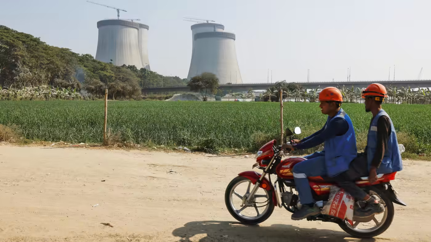 Công trường nhà máy điện hạt nhân Rooppur hồi tháng 2-2023 - Ảnh: REUTERS