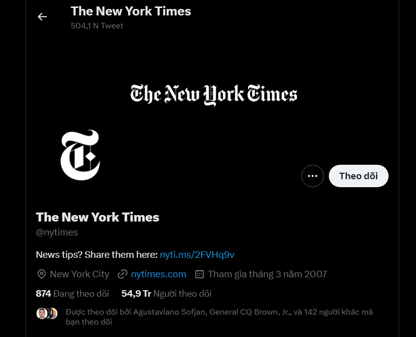New York Times mất tick xanh Twitter sau khi bị Elon Musk chê - Ảnh 1. New York Times mất tick xanh Twitter sau khi bị Elon Musk chê - Ảnh 1.