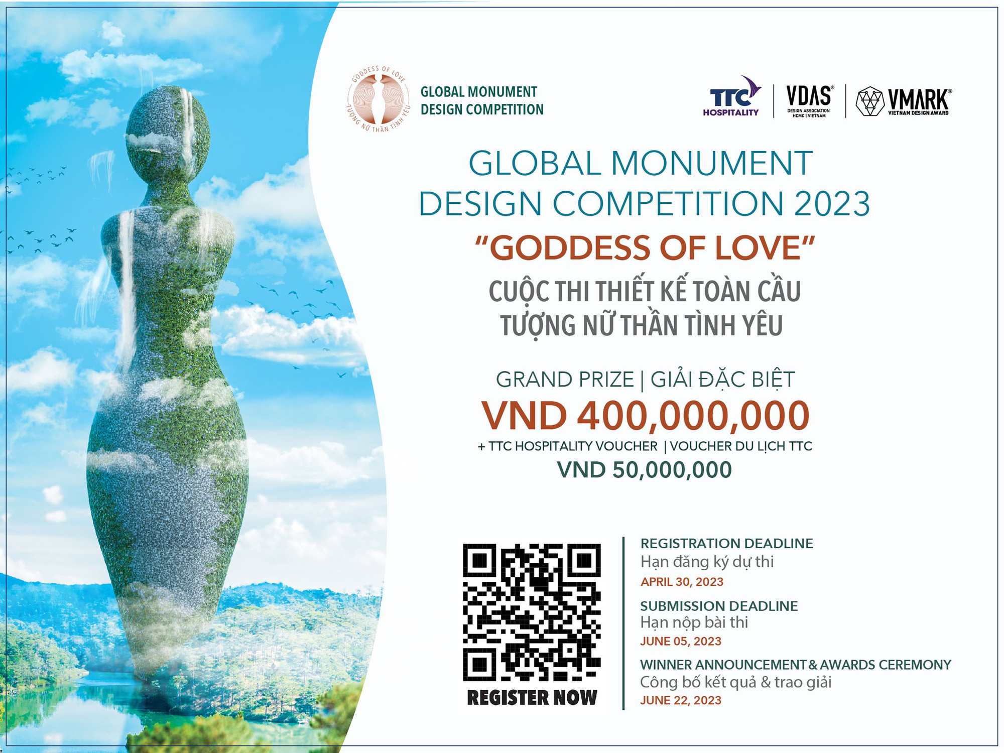 TTC Hospitality tổ chức cuộc thi thiết kế "Tượng Nữ thần Tình yêu", cơ hội rinh giải 400 triệu