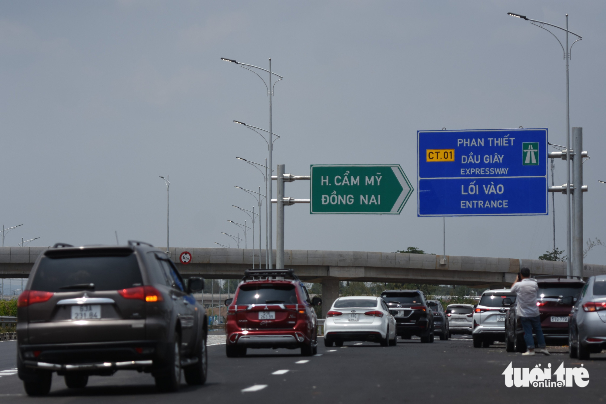Đa số các xe đều rẽ từ cao tốc TP.HCM - Long Thành - Dầu Giây để vào cao tốc Dầu Giây - Phan Thiết 