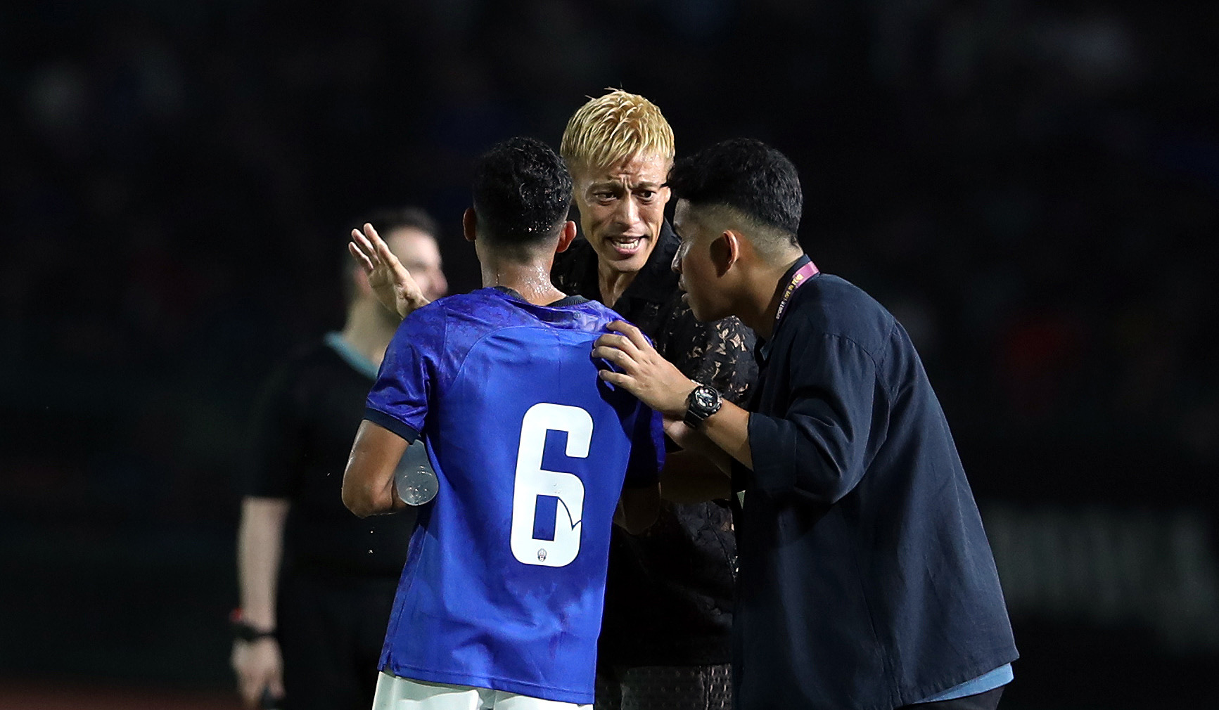 Cảm xúc của HLV Keisuke Honda khi U22 Campuchia thắng đậm Timor Leste