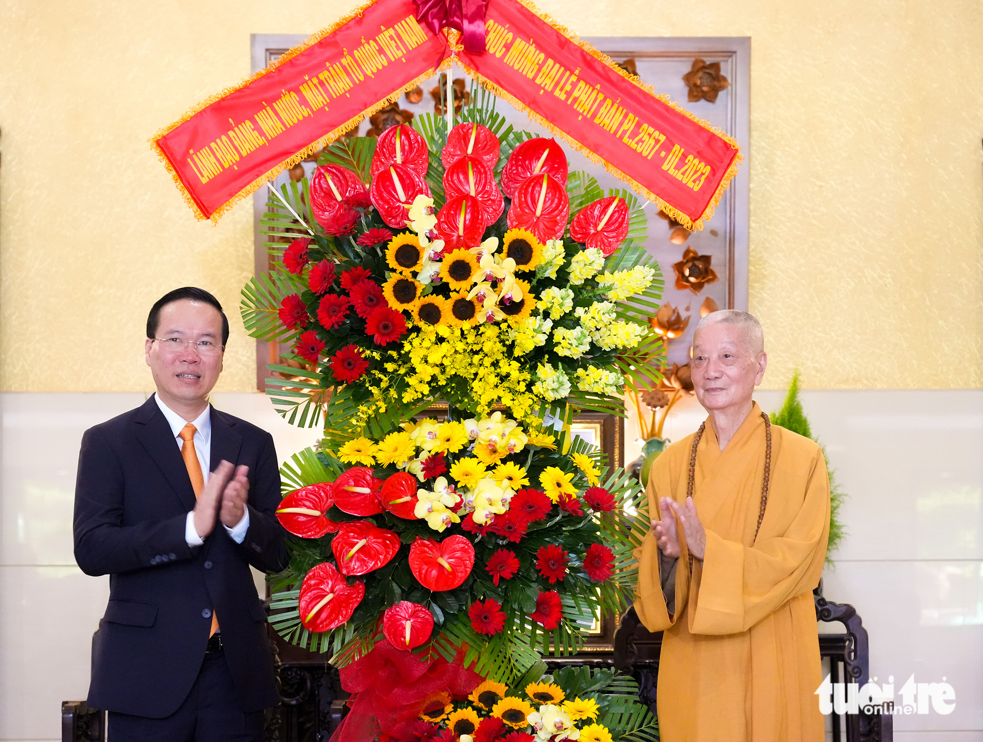 Chủ tịch nước Võ Văn Thưởng chúc mừng đại lễ Phật đản tại TP.HCM - Ảnh 2.