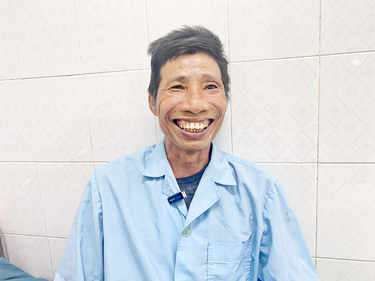 Bệnh nhân L.V.T. đang điều trị sau phẫu thuật tại Bệnh viện Đa khoa tỉnh Thanh Hóa - Ảnh bệnh viện cung cấp