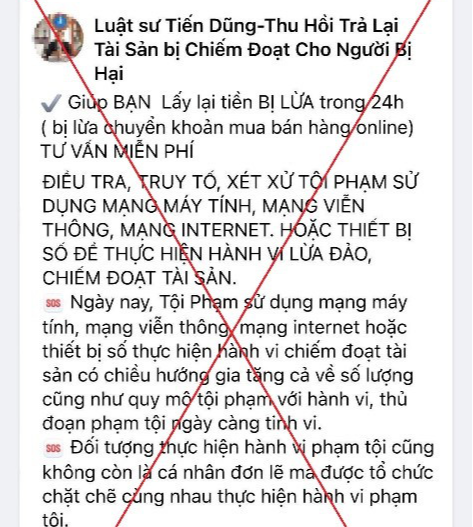 Cần cảnh giác với luật sư hỗ trợ thu hồi tiền lừa đảo - Ảnh 1.