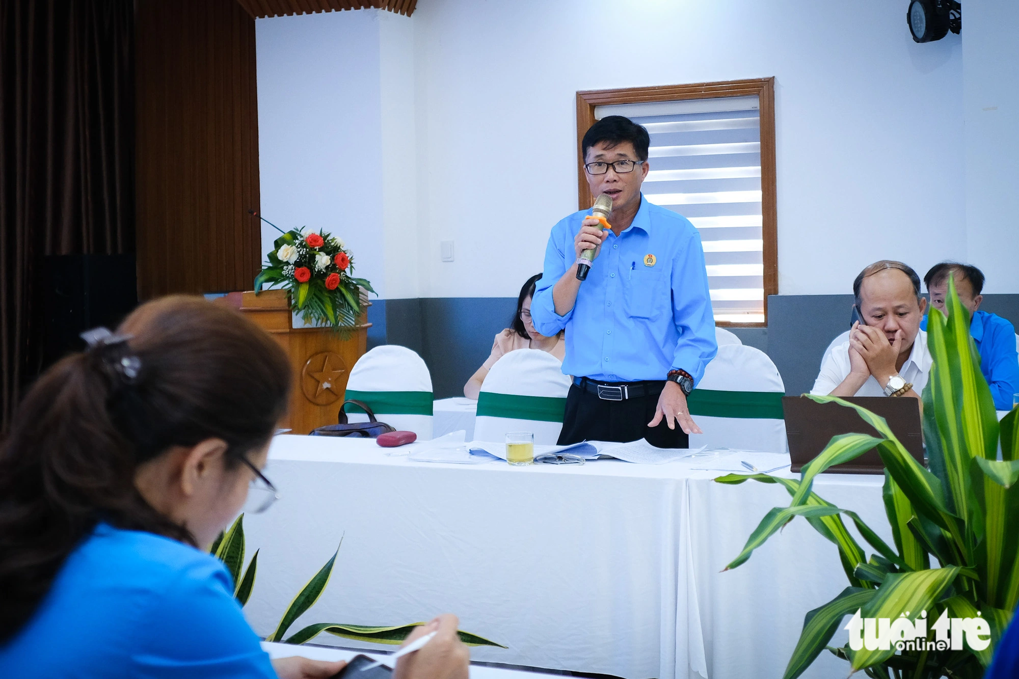 Ông Lê Ngọc Phúc, phó chủ tịch thường trực Liên đoàn Lao động tỉnh Lâm Đồng - Ảnh: TẤN LỰC