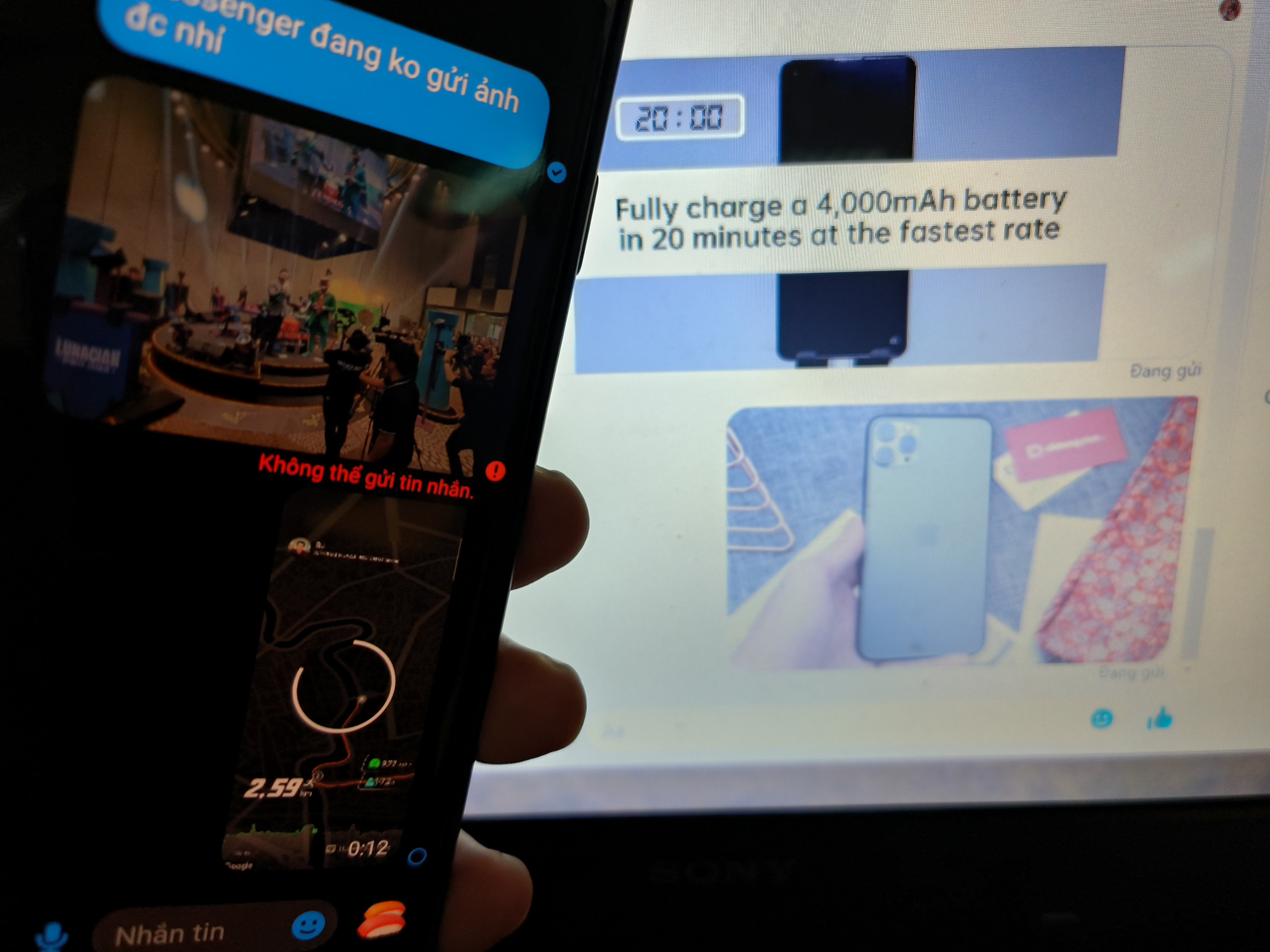 Ứng dụng Messenger đang gặp sự cố không gửi được hình ảnh, video - Ảnh: ĐỨC THIỆN Ứng dụng Messenger đang gặp sự cố không gửi được hình ảnh, video - Ảnh: ĐỨC THIỆN