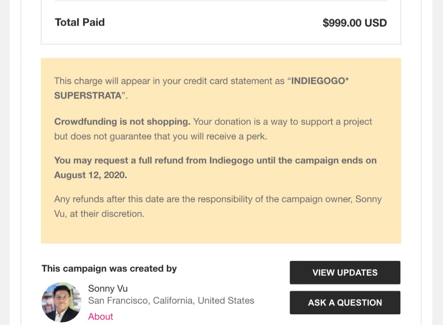 Một phần thông tin trong voucher của những khách hàng đầu tiên mua xe 3D SuperStrata của Arevo - Ảnh chụp màn hình. Một phần thông tin trong voucher của những khách hàng đầu tiên mua xe 3D SuperStrata của Arevo - Ảnh chụp màn hình