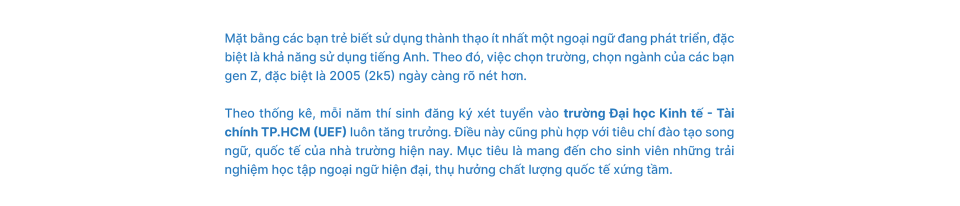 Học đại học với 50% chương trình bằng tiếng Anh tại UEF - Ảnh 1.