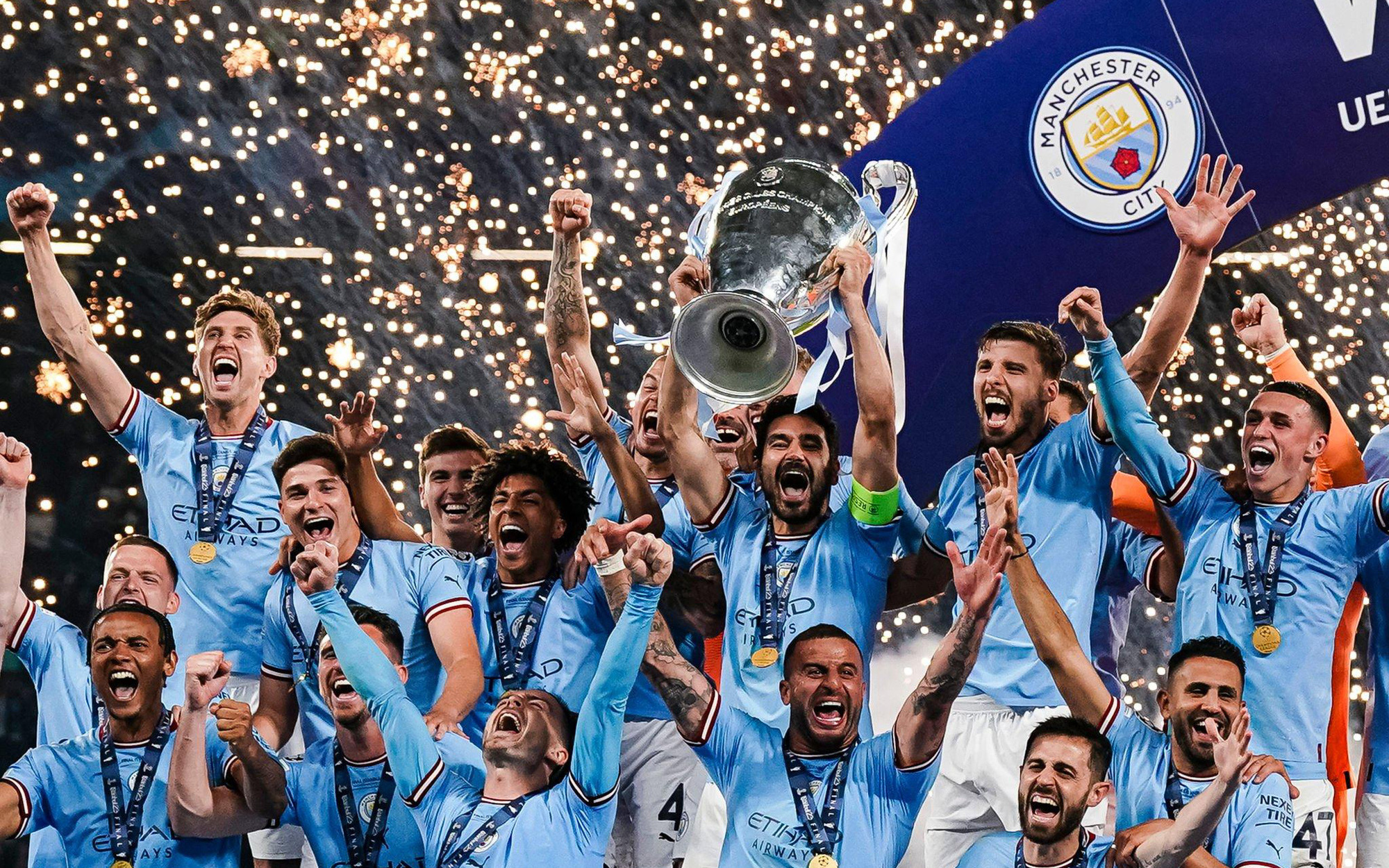 Những đội bóng nào vào bán kết 3 cúp châu Âu?- Ảnh 3. Xem Man City tranh Siêu cúp châu Âu với Sevilla trên kênh nào?