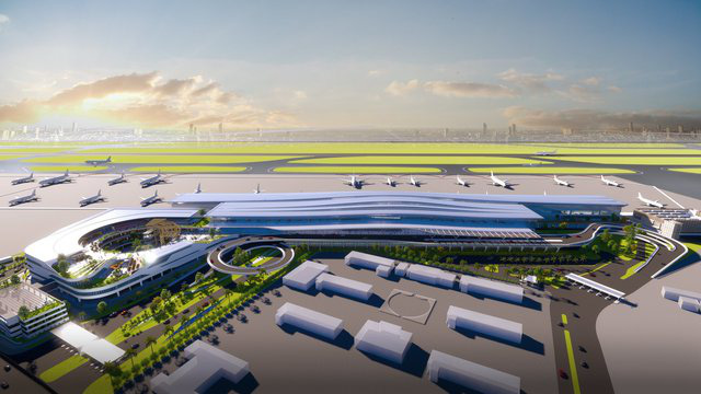 Nhà ga sân bay Long Thành là dự an lớn, chưa có tiền lệ trong nước nên các nhà thầu trong nước buộc phải liên danh với nhà thầu nước ngoài để đấu thầu - Ảnh: ACV
