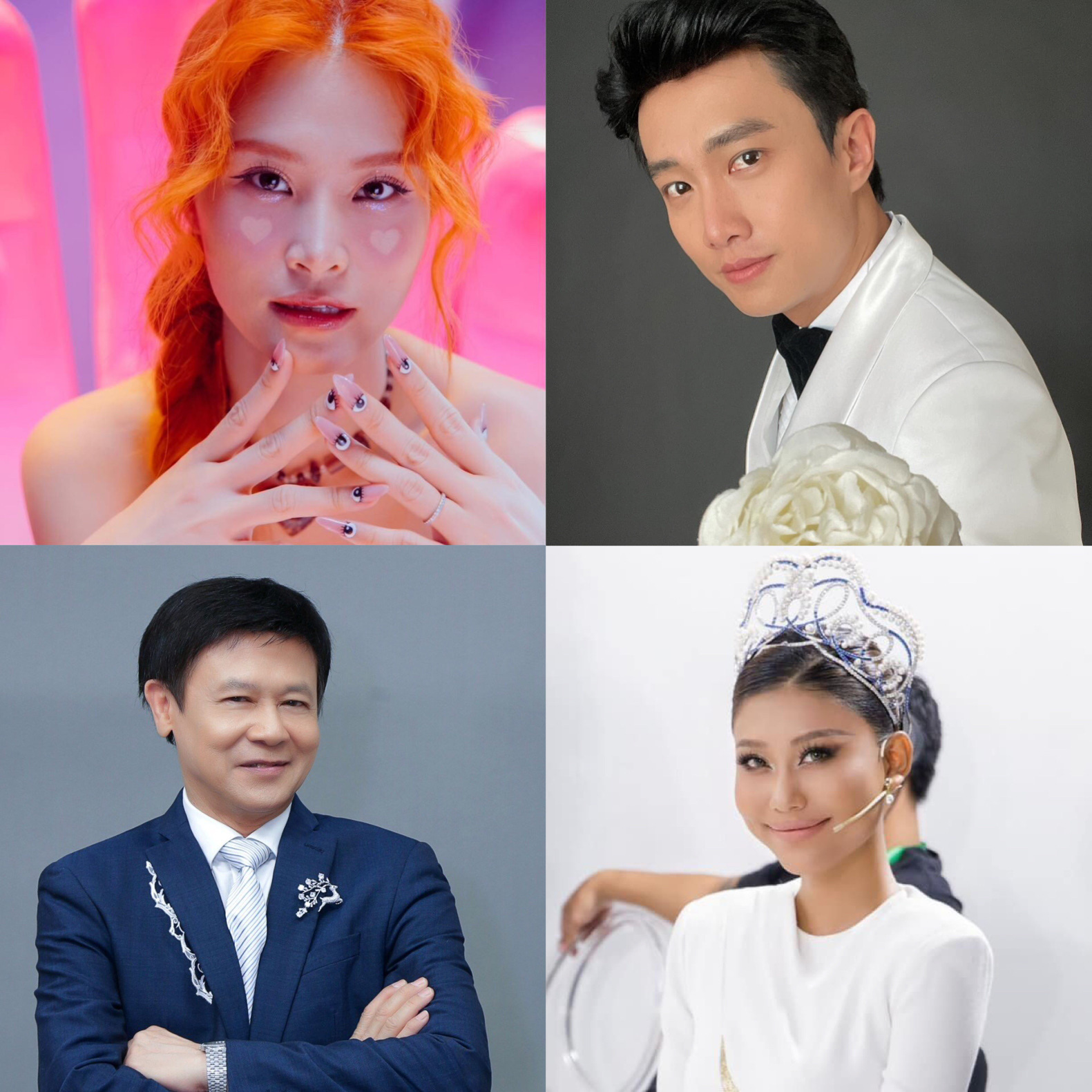 左から右へ: Dong Nhi、Quoc Truong、Thai Chau、Thach Thu Thao - 写真: Facebook アーティスト 左から右へ: Dong Nhi、Quoc Truong、Thai Chau、Thach Thu Thao - 写真: Facebook アーティスト