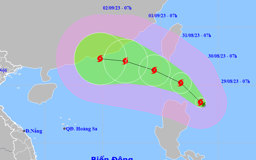 Bão Saola có thể vào Biển Đông trong hai ngày tới