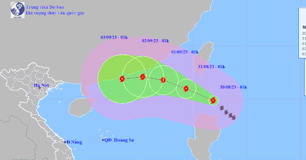 Rạng sáng mai 31-8, bão Saola đi vào Biển Đông