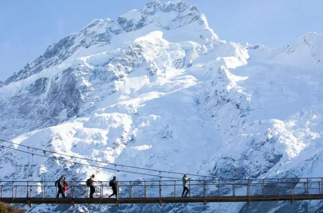 Công viên quốc gia Aoraki/Mount Cook ở Đảo Nam, New Zealand bao gồm một số ngọn núi cao nhất và sông băng dài nhất - Ảnh: NUR