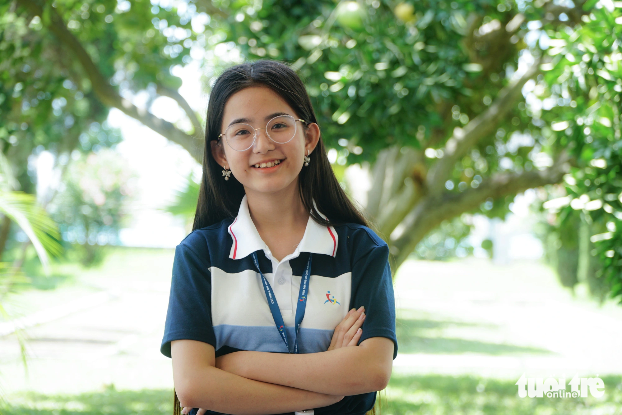 Tran Duy Danh - a representative for Ca Mau Children - shares that children can protect themselves if supported - Photo: Nguyen Hien Tran Duy Danh - representing the children of Ca Mau - shared that children can protect themselves if supported - Photo: Nguyen Hien