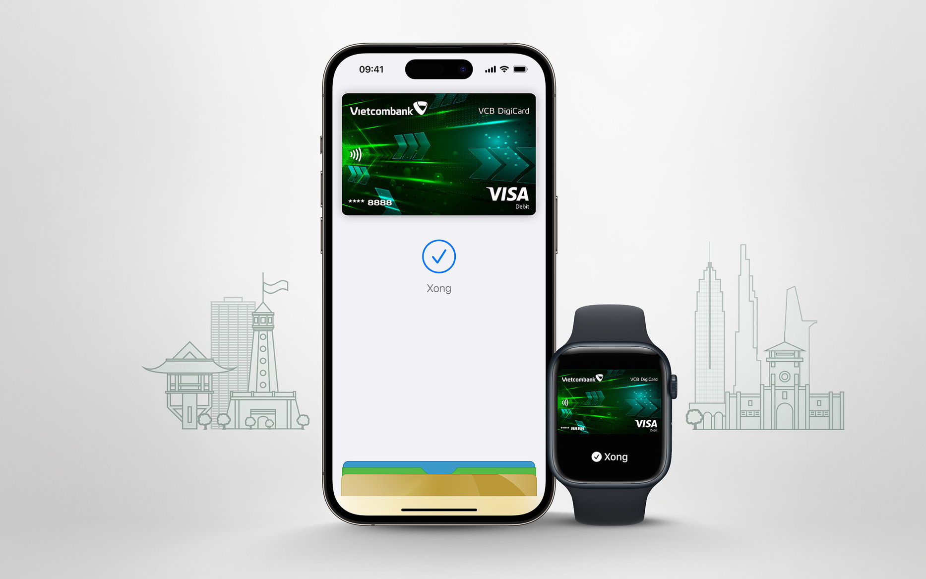 Vietcombank dẫn đầu trong thanh toán số- Ảnh 2. Khách hàng của Vietcombank dễ dàng thanh toán với Apple Pay