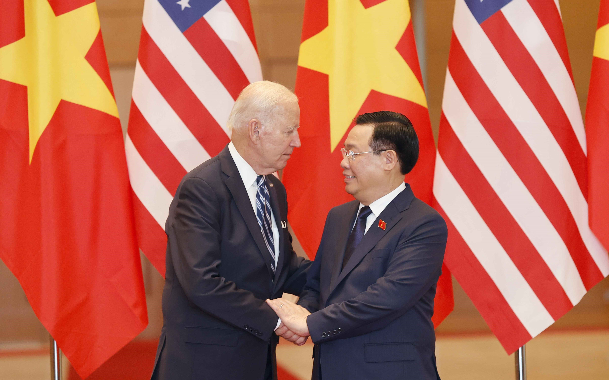 Chủ tịch Quốc hội Vương Đình Huệ hội kiến Tổng thống Mỹ Joe Biden