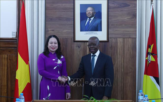 Phó chủ tịch nước Võ Thị Ánh Xuân tặng 600 phần quà Tết cho người dân Bến Tre- Ảnh 2. Phó chủ tịch nước Võ Thị Ánh Xuân hội đàm với Thủ tướng Mozambique