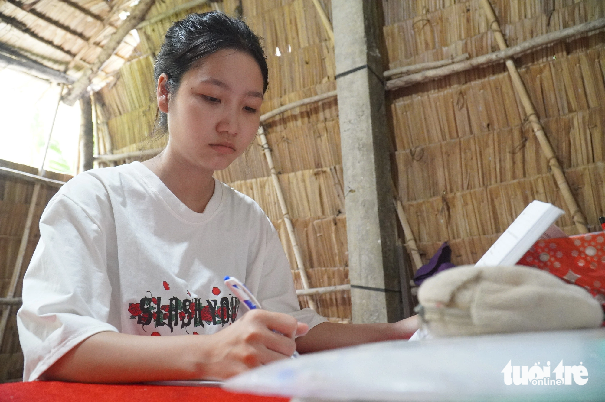 Despite difficult circumstances, Tuyen and his brother are still very studious - Photo: Mau Truong