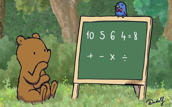 Câu đố toán học: Đặt đúng dấu để có kết quả là 8