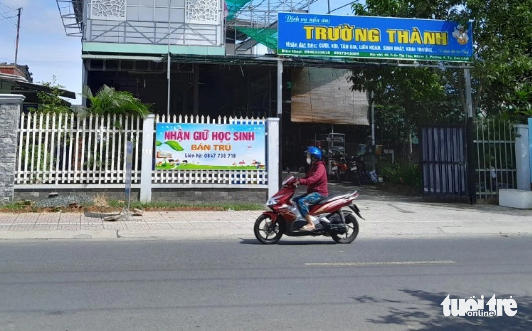 Một cơ sở nhận học sinh tiểu học bán trú tại TP Cao Lãnh, Đồng Tháp - Ảnh: ĐẶNG TUYẾT