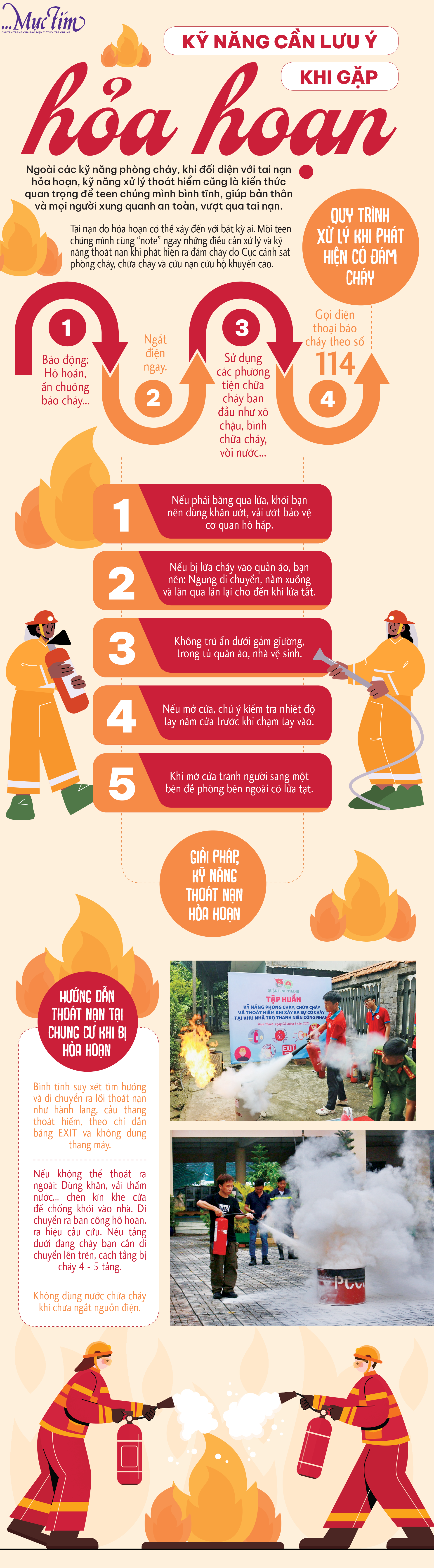 Infographic: Kỹ năng cần lưu ý khi gặp hỏa hoạn - Ảnh 1.