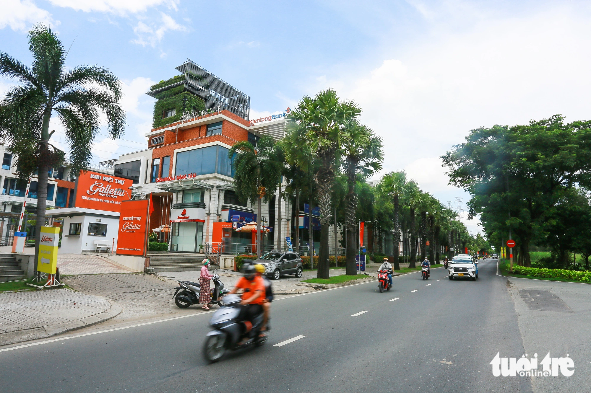 Tại khu đất bên trái đường Nguyễn Hữu Thọ, cơ quan quản lý nhà nước có liên quan và các chủ đầu tư dự án (gồm Công ty CP Phú Hoàng Anh, Công ty TNHH Kiến Á Galleria, Công ty CP An Tây, Công ty cổ phần Kinh doanh bất động sản phát triển nhà thành phố - HD REAL) có nhiều vi phạm trong quản lý, sử dụng đất, xây dựng lấn chiếm rạch, vi phạm hành lang bảo vệ thủy giới.