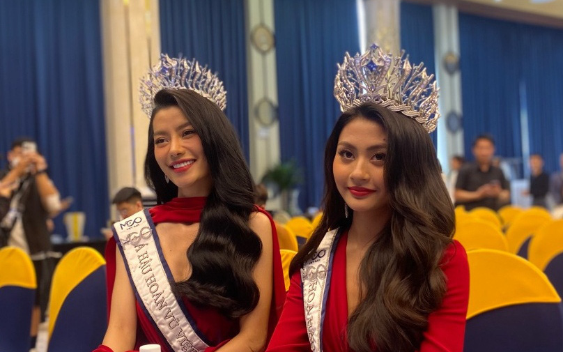 Hoa hậu Xuân Hạnh đu dây mạo hiểm, nhận sash dự thi Miss Cosmo - Ảnh 5.