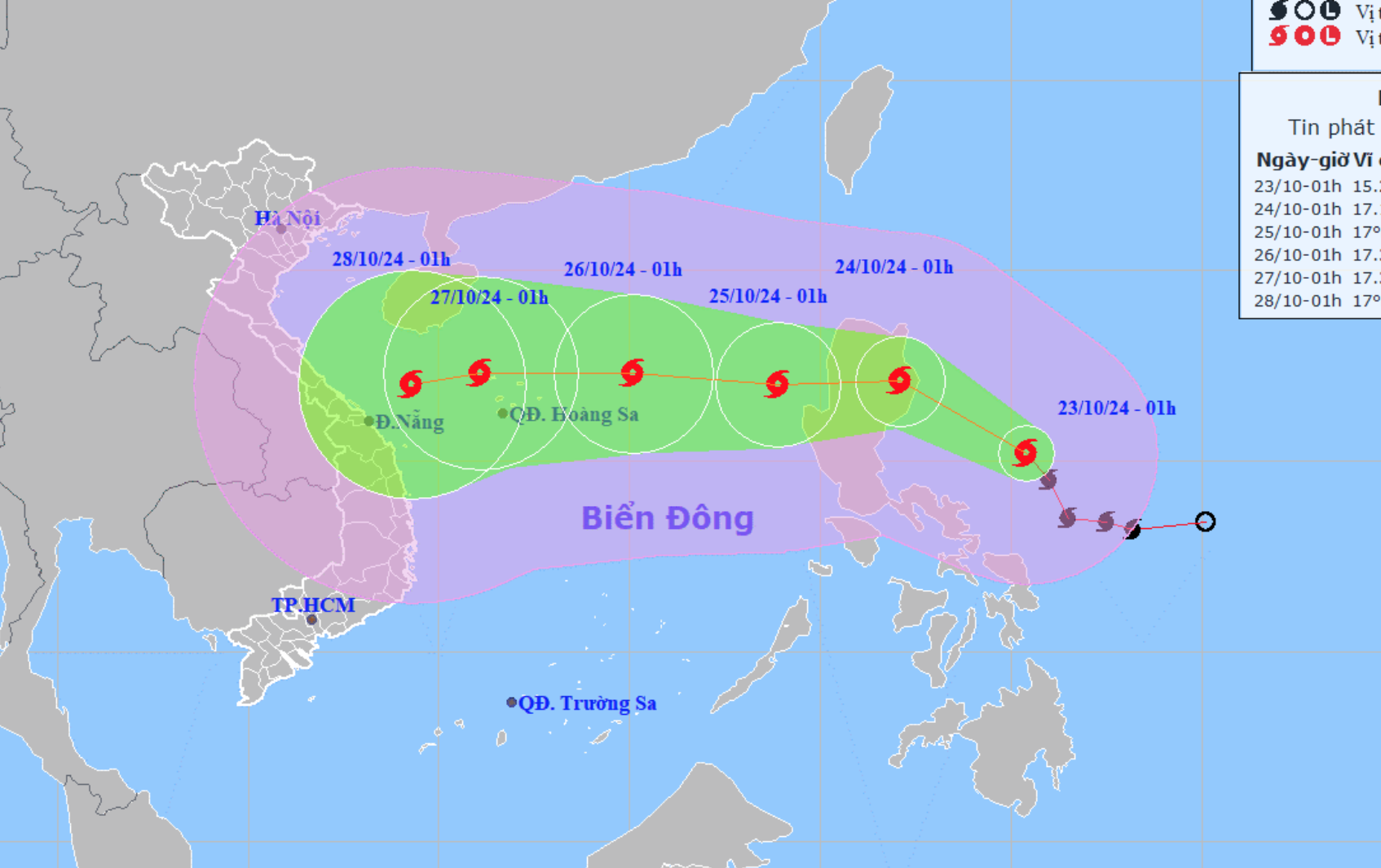 Dự báo bão Trà Mi liên tục tăng cấp trên Biển Đông - Ảnh 1.