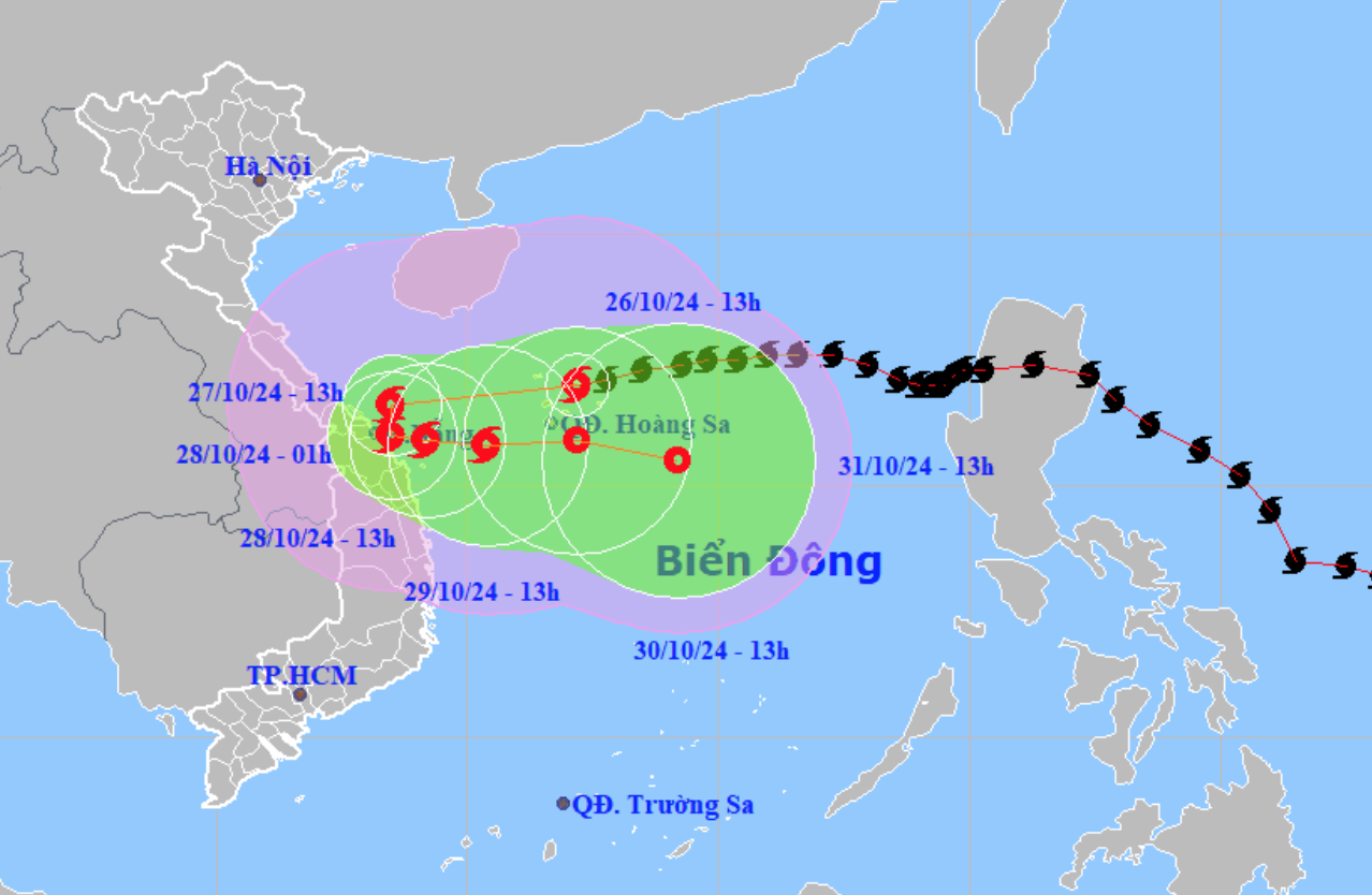 Bão Trà Mi mạnh lên cấp 11-12, giật cấp 15 - Ảnh 1.