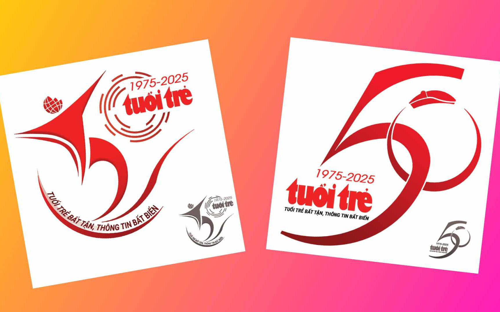 Một số thiết kế logo, ý tưởng slogan kỷ niệm 50 năm thành lập báo Tuổi Trẻ do bạn đọc gửi đến dự thi - Ảnh 1.