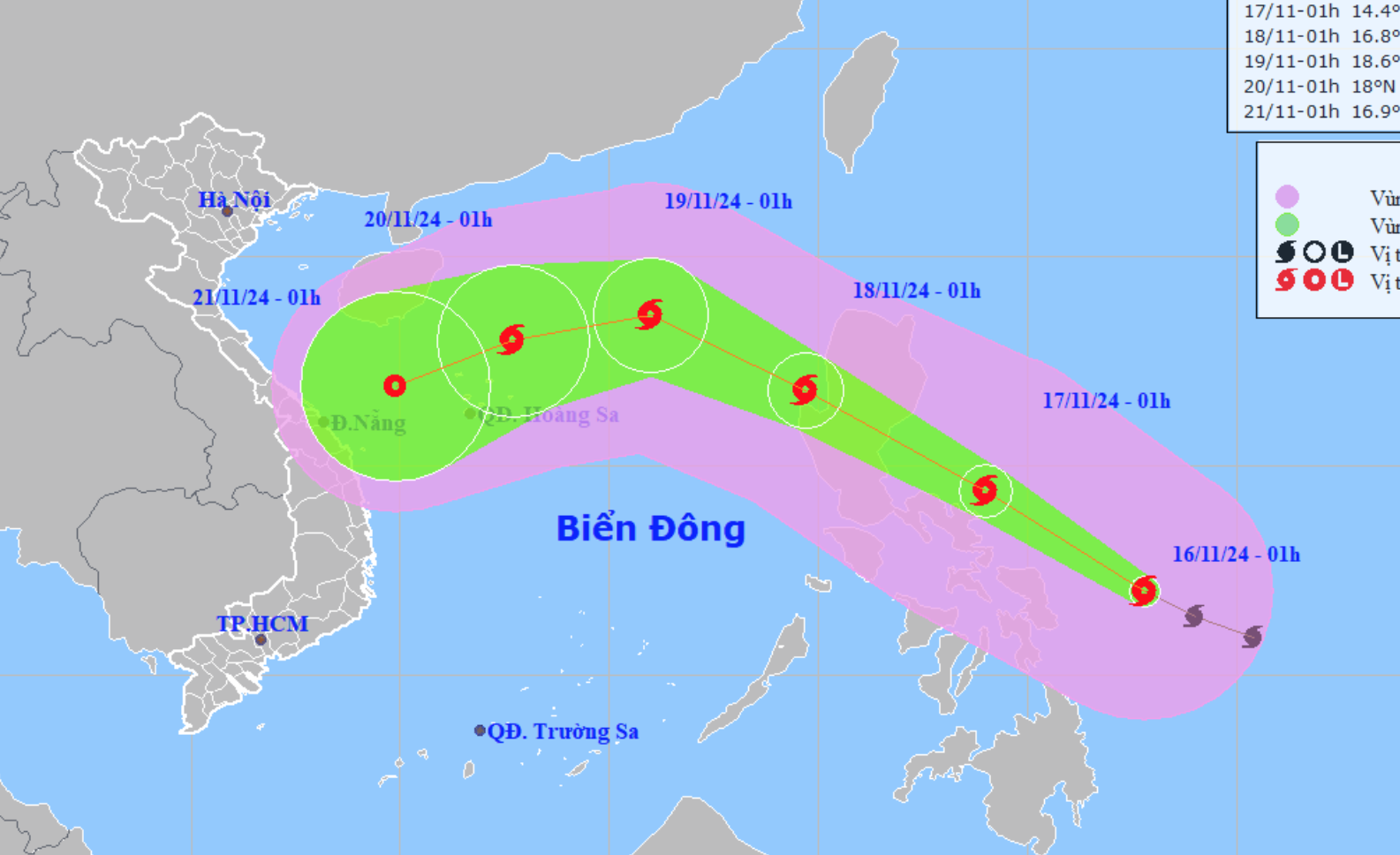 Bão Man-yi mạnh cấp 15, giật trên cấp 17 đang hướng vào Biển Đông - Ảnh 1.